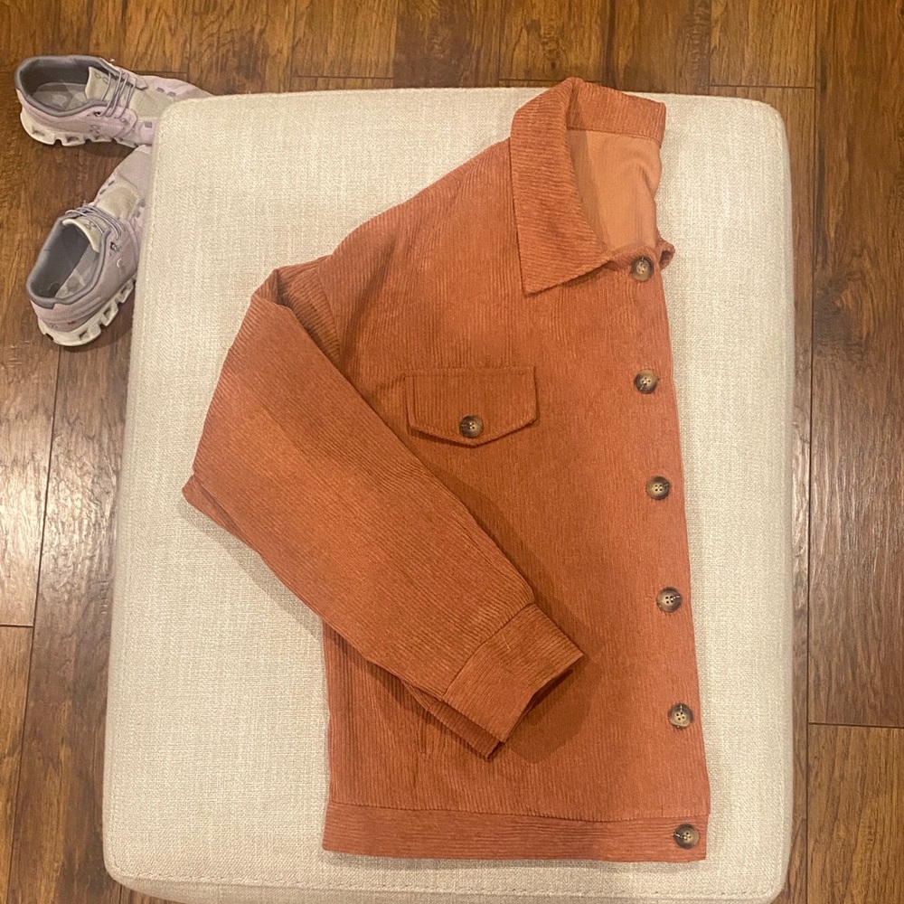 SHEIN Rust Corduroy Jacket